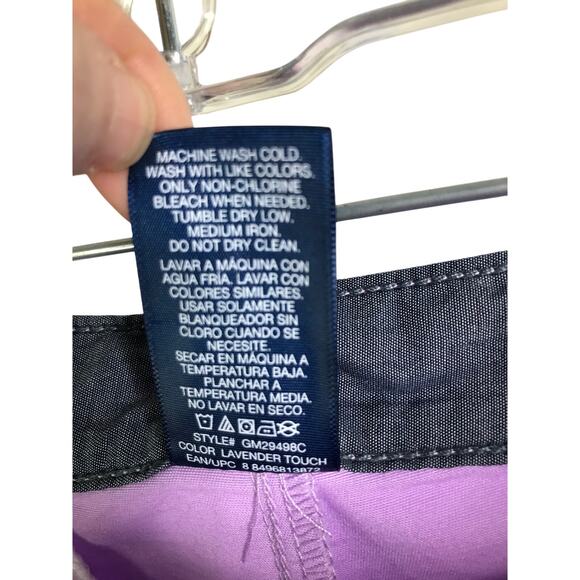 George Shorts Mens Size 34 Purple Angle Pockets Above the Knee Flat Front - Picture 4 of 6